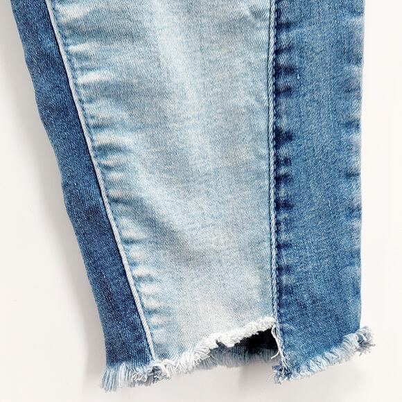 rue21 Blue Two Tone High-Rise Frayed Ankle Skinny Denim Jeans Women's Plus Sz 20 - Picture 3 of 7